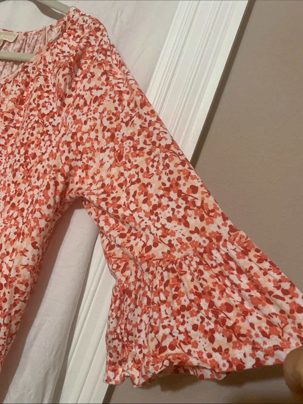 Michael Kors peasant top with bell sleeves